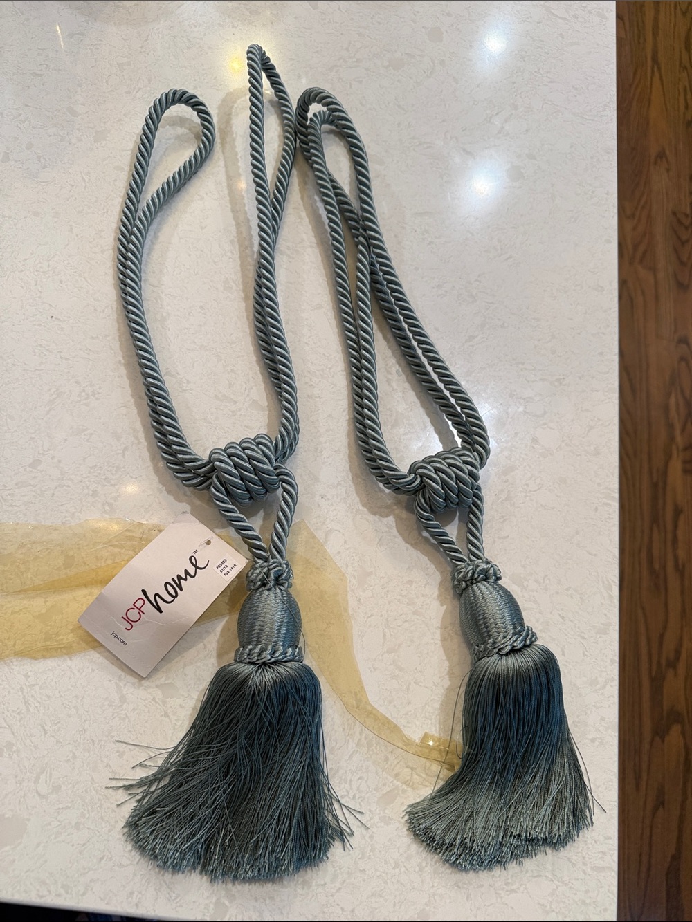 Curtain Tassel Tiebacks Aqua color New